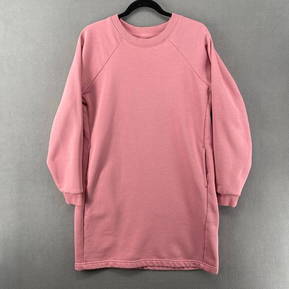 Pact Tops - Pact Organic Cotton Blend Crew Neck Pullover Tunic Sweatshirt Womens M Pockets